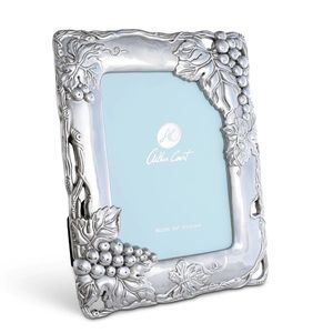 Arthur Court Grape Picture Frame 5” X 7” Photo Aluminum Serveware